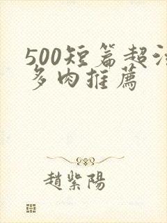 500短篇超污多肉推荐