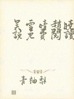 吴雪晴赵晓东小说免费阅读