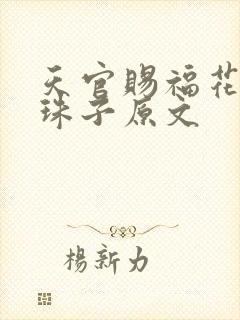 天官赐福花怜塞珠子原文