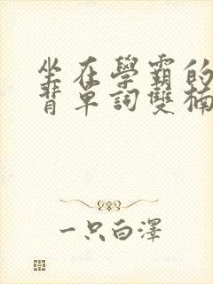 坐在学霸的鸡上背单词双楠