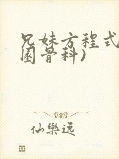 兄妹方程式(校园骨科)