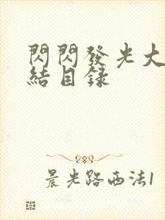 闪闪发光大团圆结目录