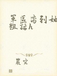 军区脔到她哭h粗话h