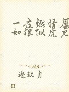 一夜燃情厉先生如狼似虎免费阅读