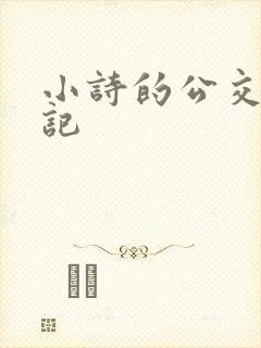 小诗的公交车日记