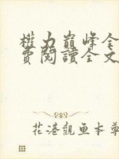 权力巅峰全本免费阅读全文