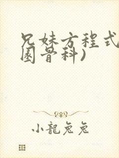 兄妹方程式(校园骨科)