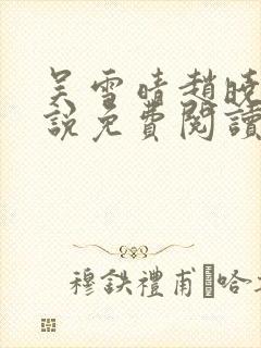 吴雪晴赵晓东小说免费阅读