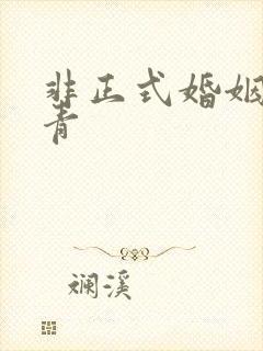 非正式婚姻雾里青