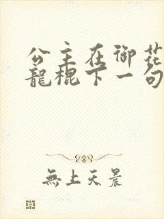 公主在御花园吃龙棍下一句