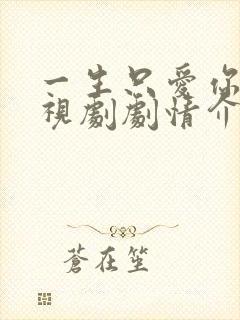 一生只爱你 电视剧剧情介绍