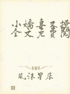 小娇妻又撩又甜全文免费阅读