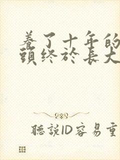 养了十年的小丫头终于长大了