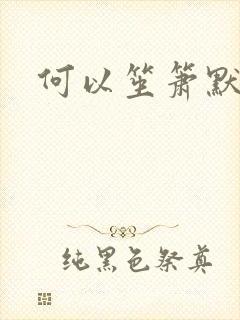 何以笙箫默小说