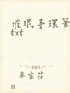 催眠手环笔趣阁txt