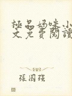 极品妈咪小说全文免费阅读