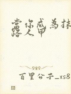 当你成为抹布文路人甲