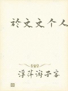 于文文个人简历