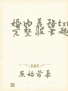 婚内义务txt完整版笔趣阁