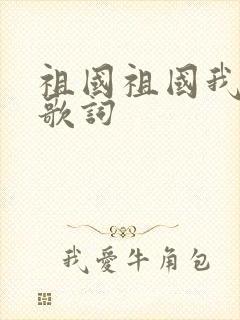 祖国祖国我爱你歌词