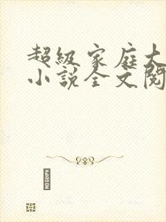 超级家庭大杂烩小说全文阅读