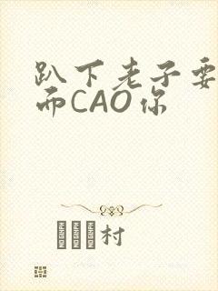 趴下老子要从后面CAO你