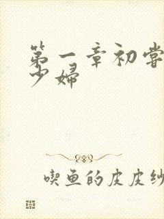 第一章初尝极品少妇