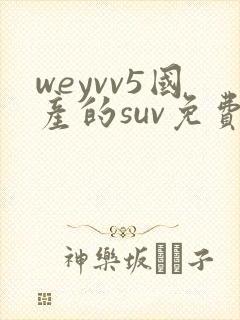 weyvv5国产的suv免费
