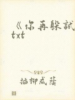 《你再躲试试》txt