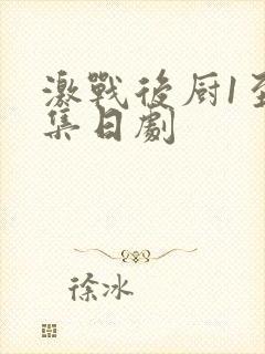 激战后厨1至5集日剧