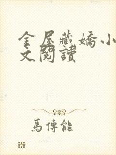 金屋藏娇小说全文阅读