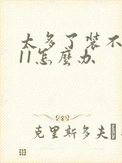 太多了装不下h11怎么办