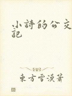 小诗的公交车日记