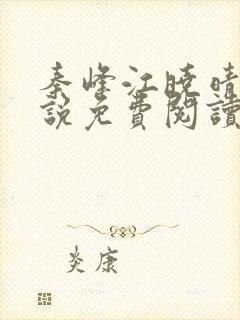 秦峰江晓晴的小说免费阅读