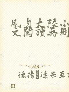 风月大陆小说全文阅读无删减