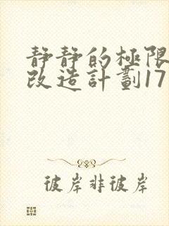 静静的极限自我改造计划17