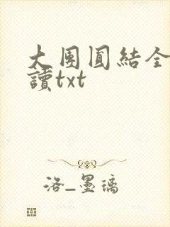 大团圆结全文阅读txt