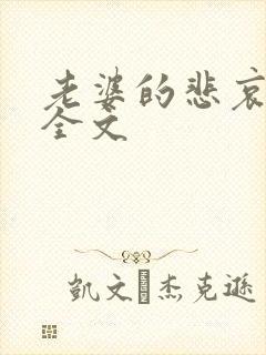 老婆的悲哀小说全文