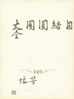 大团圆结目录大全