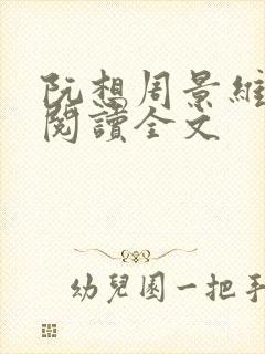 阮想周景维免费阅读全文