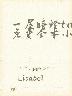 一屋暗灯txt免费全本小说电子书