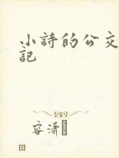 小诗的公交车日记