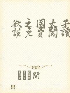 欲之国太子的小说免费阅读