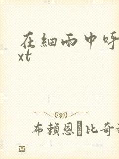 在细雨中呼喊txt