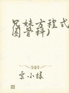 兄妹方程式(校园骨科)