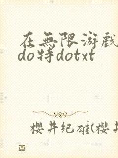 在无限游戏大里do特dotxt