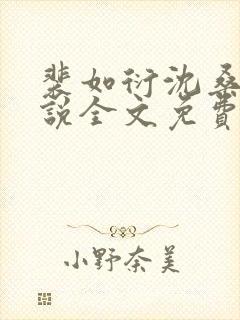 裴如衍沈桑宁小说全文免费阅读