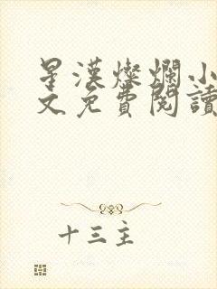 星汉灿烂小说全文免费阅读