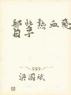 那些热血飞扬的日子