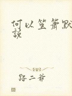 何以笙箫默 小说